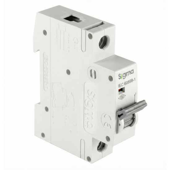 Sigma 1P 10kA SMD 10000 Otomatik Sigorta [TÜV Onaylı] - B / C / D Tipi Seçenekli (2A-63A)