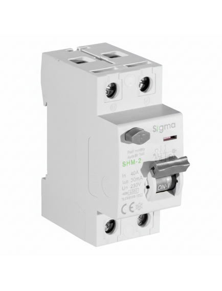 Sigma 10mA Kaçak Akım Şalteri 2P 6kA TÜV Onaylı Havuz ve Jakuzi Tipi 16A 25A