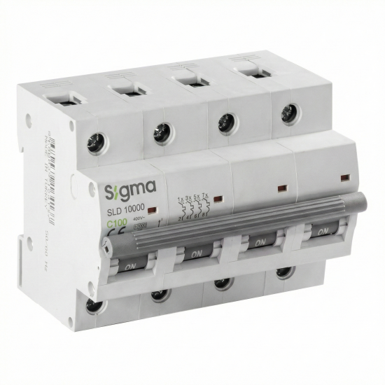 Sigma 4P 10kA SLD 10000 Trifaze + Nötr Yüksek Akım Sigorta - C Tipi (80A-125A Seçenekli)