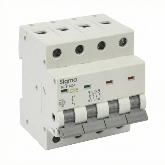 Sigma 4P 6kA SKD 6000 Trifaze + Nötr Yüksek Akım Sigorta - C Tipi (80A-125A Seçenekli)