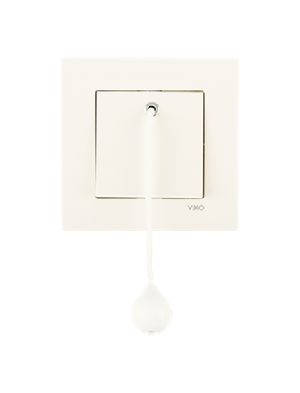 Viko Karre İpli Acil Uyarı Anahtarı - Acil Çağrı Butonu - Beyaz ve Krem Seçenekli - İpli Mekanizma