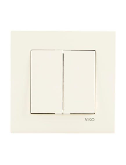 Viko Karre Impulse Komütatör - İkili Yaylı Anahtar - Beyaz ve Krem Seçenekli (Akıllı Ev Uyumluluğu)