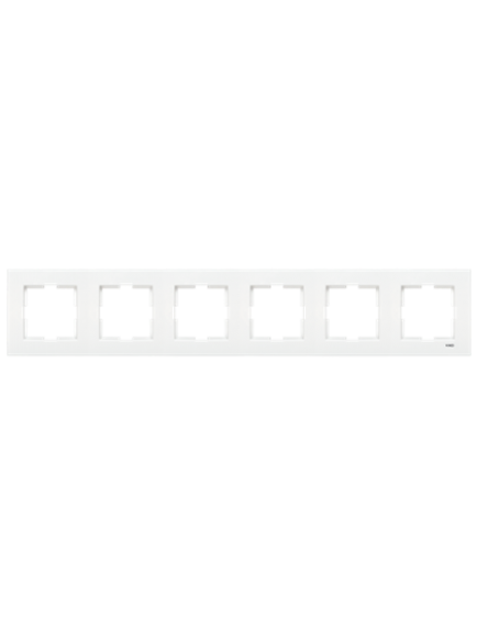 Viko Karre Altılı Yatay Çerçeve - Beyaz - Minimalist Tasarım (6'lı Yatay Kombinasyon)