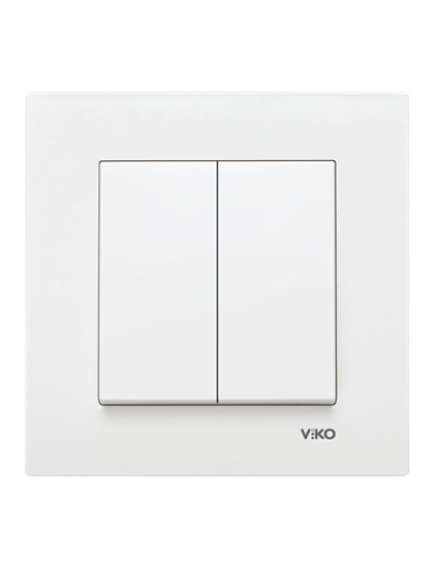 Viko Karre Impulse Komütatör - İkili Yaylı Anahtar - Beyaz ve Krem Seçenekli (Akıllı Ev Uyumluluğu)