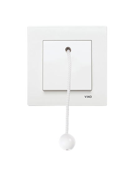 Viko Karre İpli Acil Uyarı Anahtarı - Acil Çağrı Butonu - Beyaz ve Krem Seçenekli - İpli Mekanizma