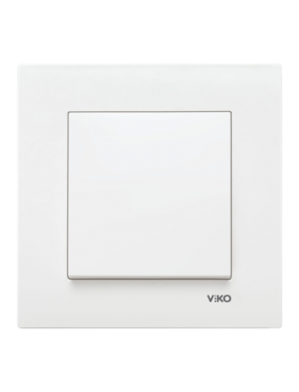 Viko Karre Tekli Anahtar - Beyaz ve Krem Renk Seçenekleri - Minimalist Tasarım (Sıva Altı)