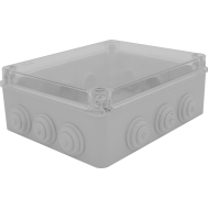 Çetinkaya ÇP 1153 Siva Üstü Tıpalı Şeffaf Buat 250x200x90 ABS Elektrik Bağlantı Kutusu