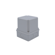 Çetinkaya ÇP 1260 Sıva Üstü Kırmalı Derin Opak ABS Buat - 100x100x120 mm Elektrik Tesisat Kutusu