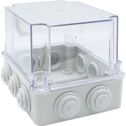 Çetinkaya ÇP 1462 Sıva Üstü Tıpalı Şeffaf Buat 190x145x140mm ABS Derin Kutu