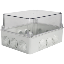 Çetinkaya ÇP 1463 Sıva Üstü Tıpalı Derin Şeffaf Buat 250x200x160 ABS - IP65