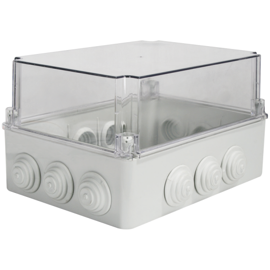 Çetinkaya ÇP 1463 Sıva Üstü Tıpalı Derin Şeffaf Buat 250x200x160 ABS - IP65