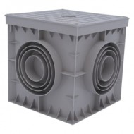 Çetinkaya ÇP 202020 20x20x20 ABS Gri Yeraltı Buat Rogar Termoplastik Düz Kapaklı