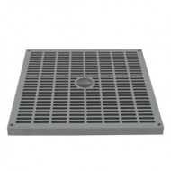 Çetinkaya ÇP 404045 Termoplastik Rogar 40x40x40 ABS Izgaralı Gri Kapaklı Rögar Kapağı