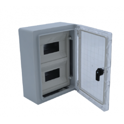 Çetinkaya ÇP 5113 ABS Pano Şeffaf Kapaklı 2x12 Modül Otomat Panosu 30x40x16,5 cm