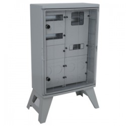 Çetinkaya ÇP 5512 Ayaklı Duvar Şantiye Panosu, 8 Priz, 16 Sigorta, Şeffaf Kapaklı, 50x70x24,5