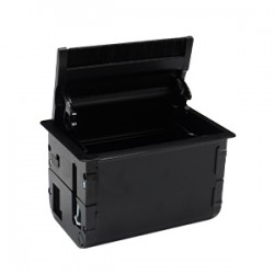 Çetinkaya P01 12 04 Fırçalı Priz Kasası Seti 12 Modül Antrasit - Düzenli Kablo Yönetimi