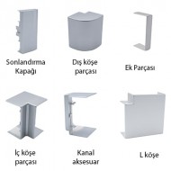 Çetinkaya P12 02 01 Elegans Serisi Alüminyum Kanal 50x100 Dış Köşe Eloksal Renkli