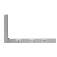 Çetinkaya P12 06 01 Elegans Serisi Alüminyum Kanal 50x100 2 Modül Çerçeve Eloksal