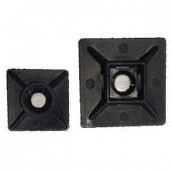 Çetinkaya ÇKB 19-19 S 19x19mm Siyah Yapışkanlı Kroşe Kablo Sabitleyici Bağlantı