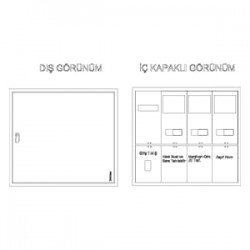 Çetinkaya ÇP 203 S Metal Su Sayaç Panosu Ev Tipi 3 Tarifeli