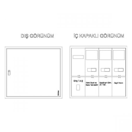 Çetinkaya ÇP 203 S Metal Su Sayaç Panosu Ev Tipi 3 Tarifeli