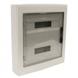 Çetinkaya ÇP 30936-1 440x480x85 ABS Şeffaf Kapaklı 36 Sigorta Kutusu Klemensli