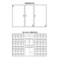 Çetinkaya ÇP 3424 S Metal Su Sayaç Panosu 178x116x14 Ev Tipi 24 Mnf. + 2 Trf.