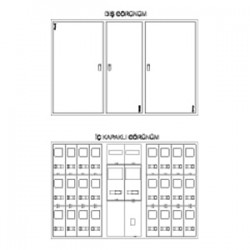 Çetinkaya ÇP 3424 S Metal Su Sayaç Panosu 178x116x14 Ev Tipi 24 Mnf. + 2 Trf.