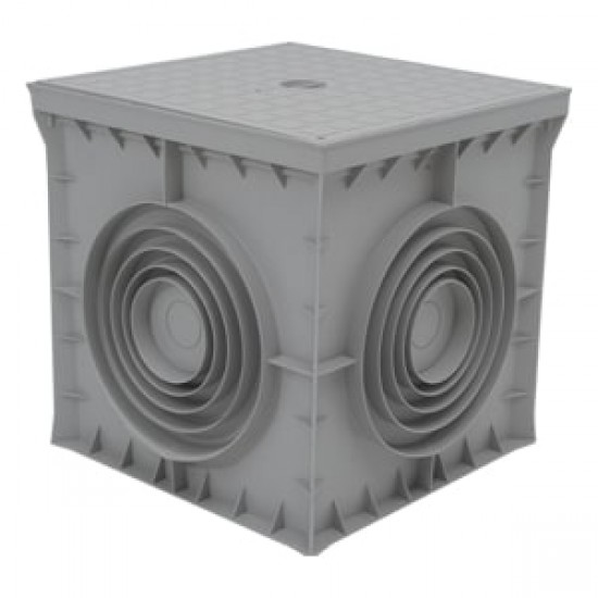 Çetinkaya ÇP 404047 Termoplastik Rogar 40x40x40 cm ABS Izgaralı Yeşil Kapaklı