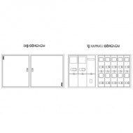 Çetinkaya ÇP 410 S Metal S.Ü. Ev Tipi 10 Mnf. + 2 Trf. Su Sayacı Dağıtım Panosu