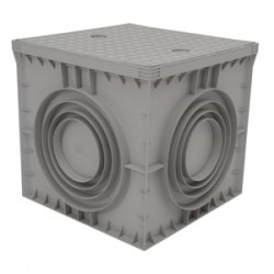 Çetinkaya ÇP 505050 Termoplastik Yeraltı Buat Rogar | ABS Gri Kapaklı 48x48x45 cm