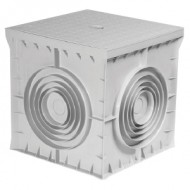 Çetinkaya ÇP 555550 ABS Gri Yeraltı Buat + Düz Kapak 55x55x50 Termoplastik Rogar