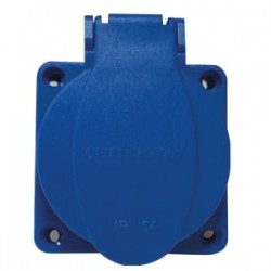 Çetinkaya ÇP 6901 1x16 Kapaklı Pano Prizi 16A Mavi - Acil Durum Sigortalı Klemensli Kombinasyon Kutuları Uyumlu