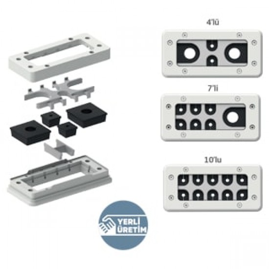 Çetinkaya CPA-23C 23mm B Tipi Siyah Konnektörlü Kablo Contası Cable Plate