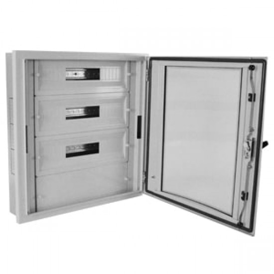 Çetinkaya CPD 4006510 SAPP Sıva Altı Metal Pano 40x65x10 Bombeli Temperli Camlı 3x15 Sig.