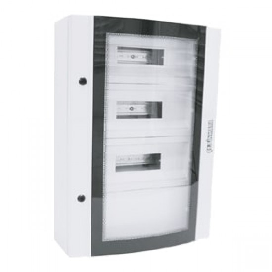 Çetinkaya CPD 4506515 SUPP 45x65x15 Sü Bombeli Camlı Plastik Perdeli Sıva Üstü İç Tesisat Panosu