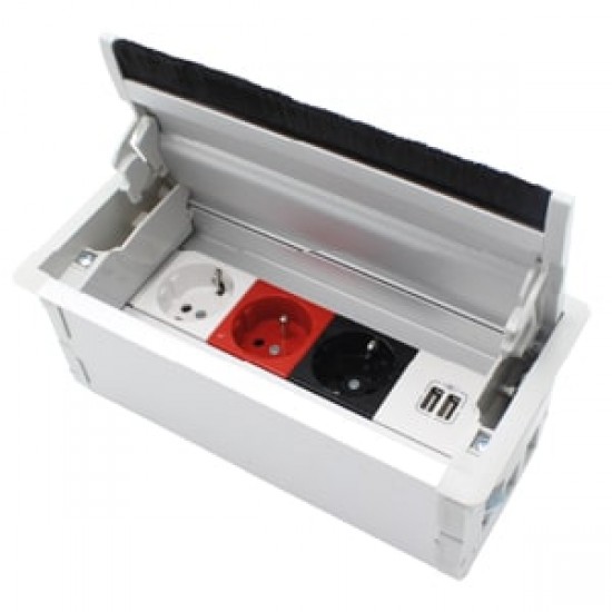 Çetinkaya P01 05 01 5 Modül Eloksal Fırçalı Priz Kasası Seti A:166 B:100 C:112