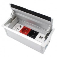 Çetinkaya P01 08 03 Fırçalı Priz Kasası Seti 8 Modül Beyaz - A:234 B:100 C:112