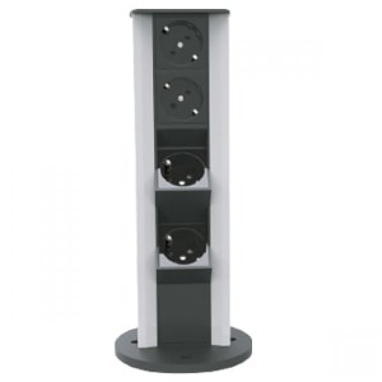 Çetinkaya P04 10 01 Kule Tipi Bürotik Blok 10 Modül Eloksal Priz Kasası A:370 B:100