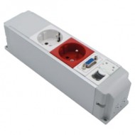 Çetinkaya P10 10 01 Alüminyum Priz Bloğu 10 Modül Eloksal Renkli 60x330x60