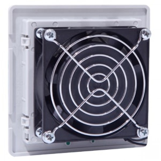 Çetinkaya V01 110 003 Fanlı Menfez, 110x110 mm, 80x80x25 Fan, 24V DC, 55m³/h