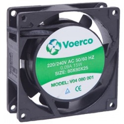 Çetinkaya V04 080 002 Pro Kompak AC Fan 80x80x38mm 220V 9W 2750RPM 43m³/h Bilezikli