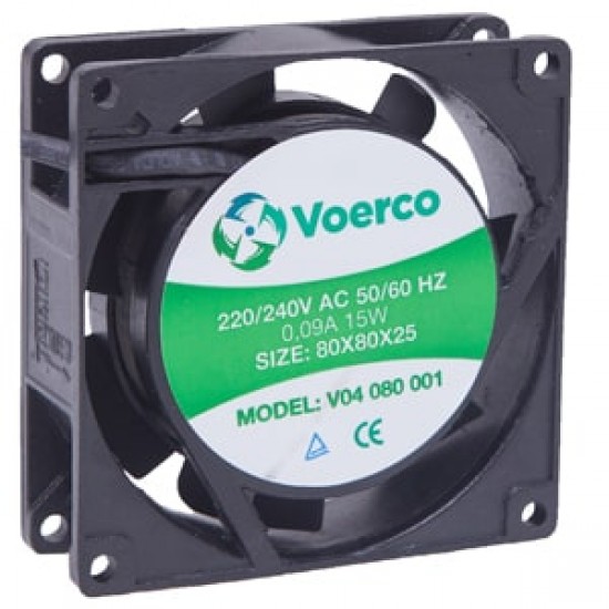 Çetinkaya V04 092 001 Pro Kompak AC Fan 92x92x38 Bilezikli 220V 9W 2550RPM 72m³/h