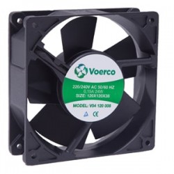 Çetinkaya V04 120 003 Pro Kompak Fan 120x120x38 Rulmanlı 220V AC Metal 2800 RPM