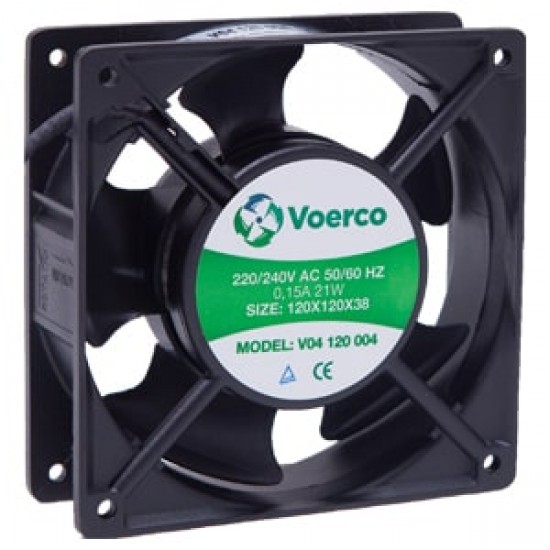 Çetinkaya V04 120 004 Pro Kompak AC/DC Fan 120x120x38, 220V AC, 163m³/h, 2800 RPM