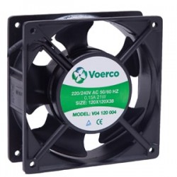 Çetinkaya V04 120 005 Pro Kompak AC/DC Fan 120x120x38 220V 0.13A 20W 2800RPM 163m³/h Bilezikli