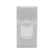 Çetinkaya P63 01 03 1 Modül Faceplate 1 Çıkışlı Kapaklı Priz | Güvenli ve Estetik