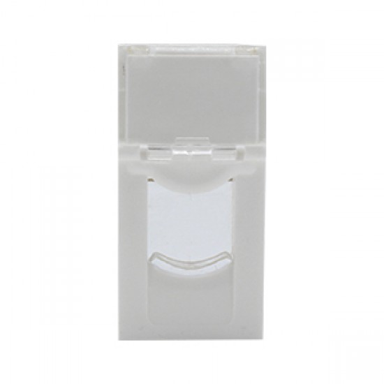 Çetinkaya P63 01 03 1 Modül Faceplate 1 Çıkışlı Kapaklı Priz | Güvenli ve Estetik