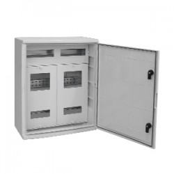 Çetinkaya ÇP 5220 50x60x23 Çatılı Sayaç Panosu 2 Taraflı, 34 Sigorta Yeri, Opak Kapaklı ABS