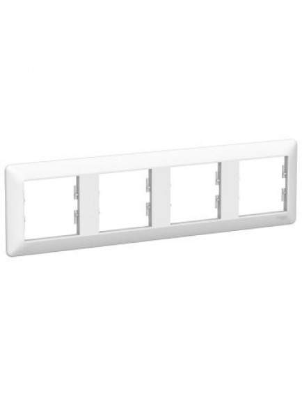 Schneider Asfora EM Dörtlü Yatay Çerçeve Beyaz